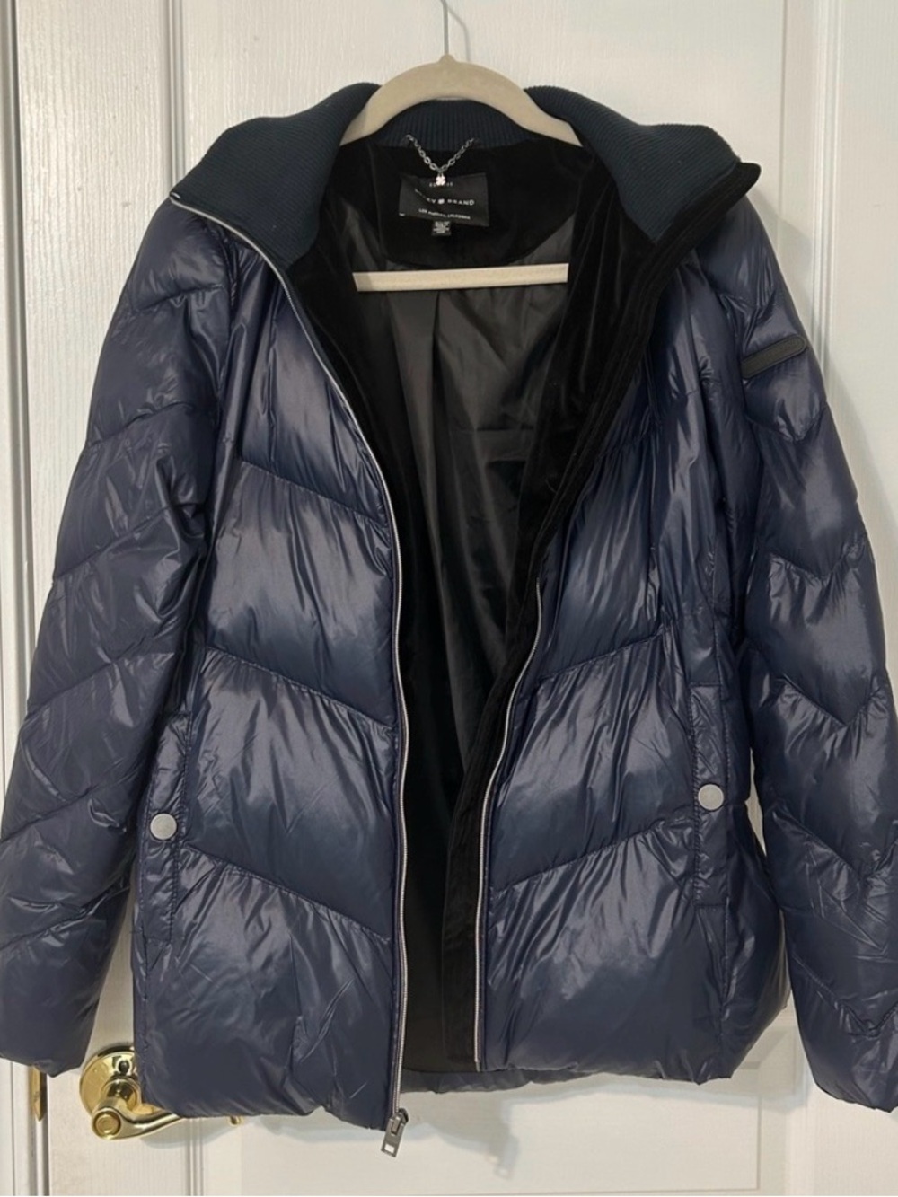 Lucky Brand Navy Blue Quilted Puffer Jacket